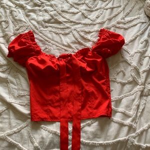 Red Princess Polly inspired blouse